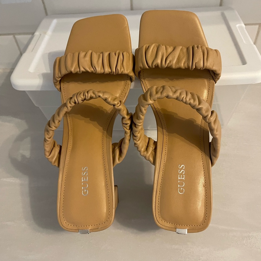 Guess Tan Heeled Sandals size 8